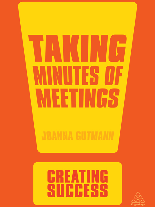 Title details for Taking Minutes of Meetings by Joanna Gutmann - Wait list